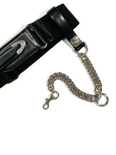 Leather chain belt