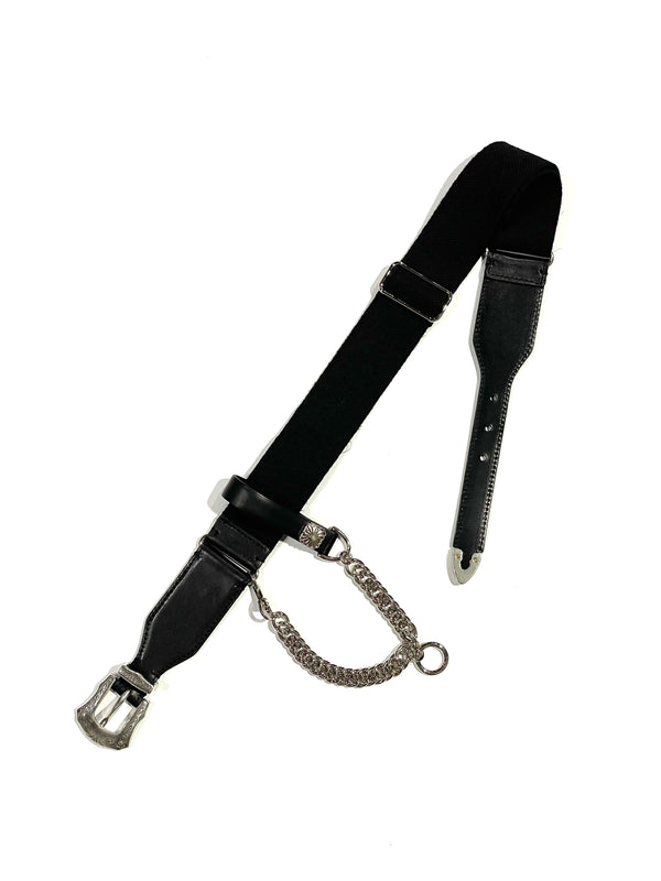 Leather chain belt
