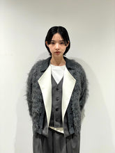 Shaggy knit cardigan