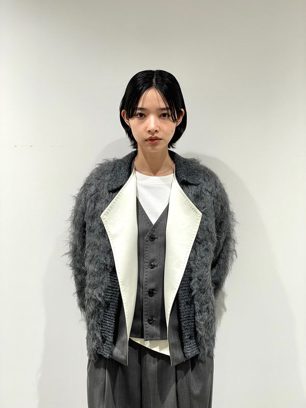 Shaggy knit cardigan