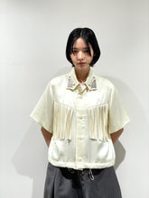 Satin fringe shirt