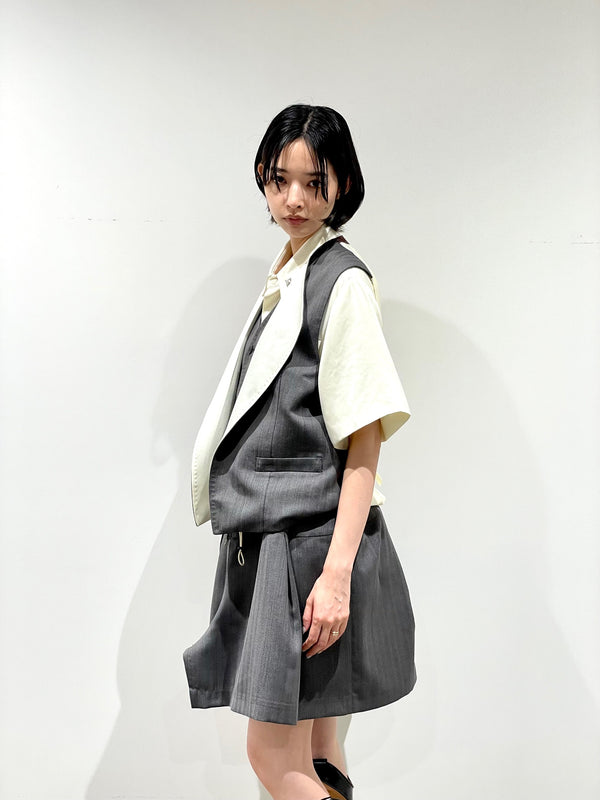Herringbone flare skirt