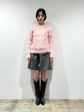 Shaggy knit pullover
