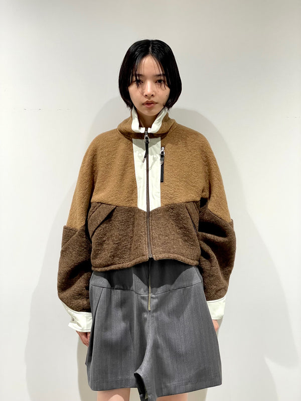 Wool jersey blouson