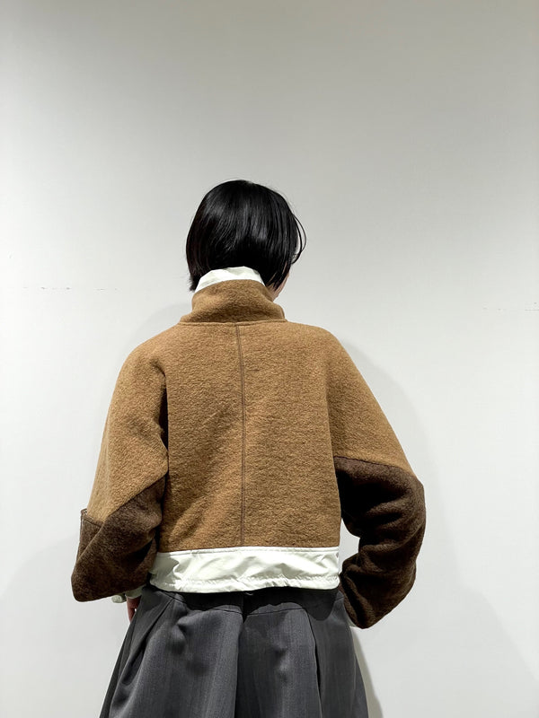 Wool jersey blouson