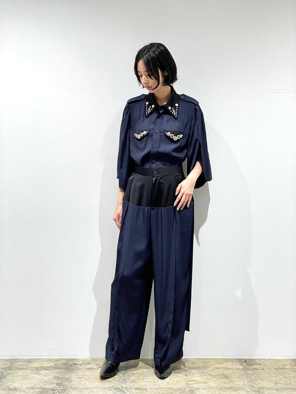 Rayon silk twill trousers