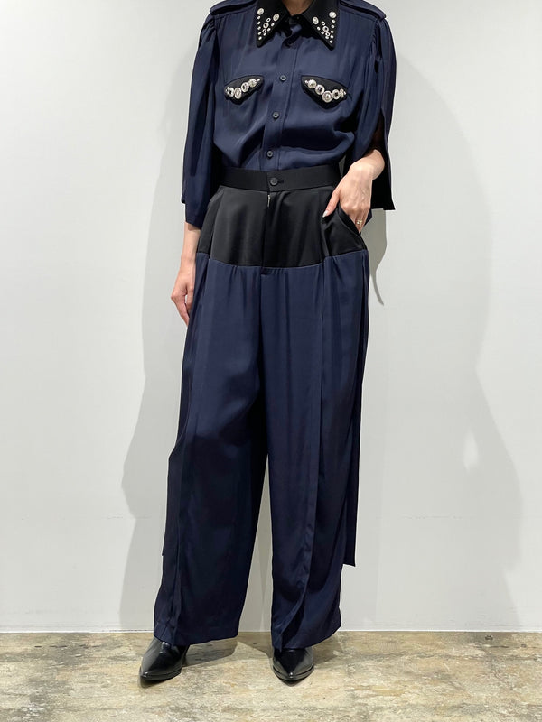 Rayon silk twill trousers