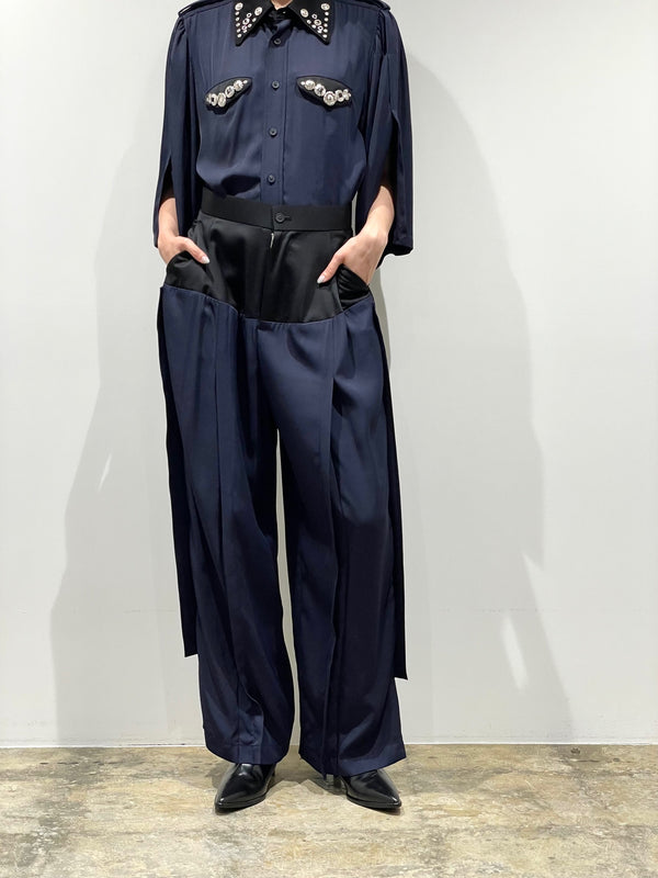 Rayon silk twill trousers