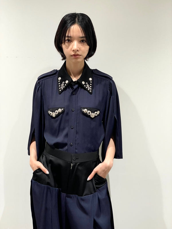 Rayon silk twill shirt