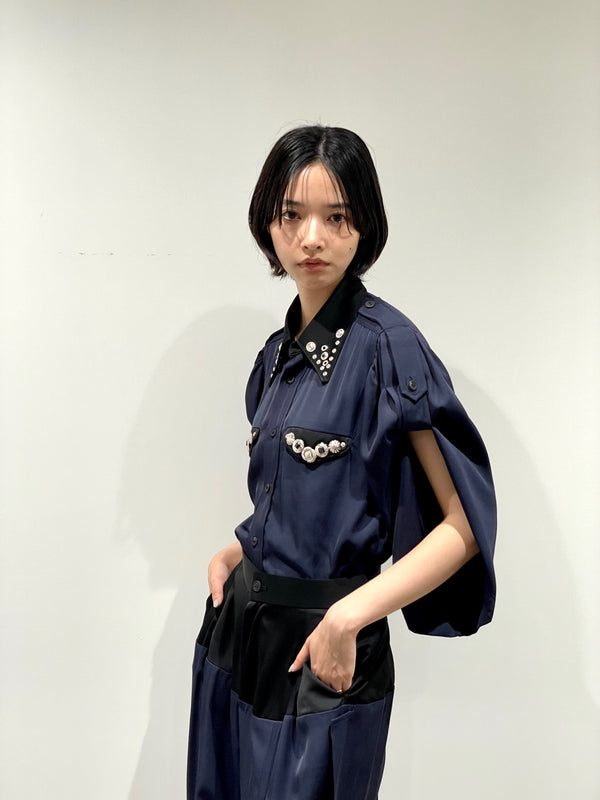 Rayon silk twill shirt