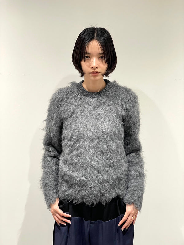 Shaggy knit pullover