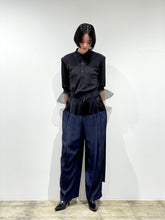 Glossy rib polo shirt