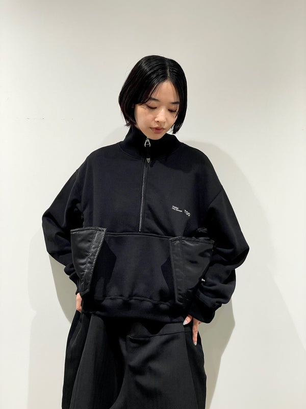Cotton half-zip pullover （short length）