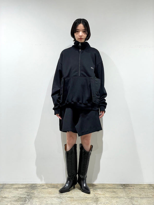 Cotton half-zip pullover