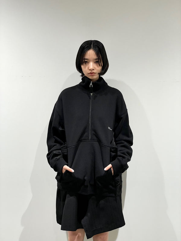 Cotton half-zip pullover