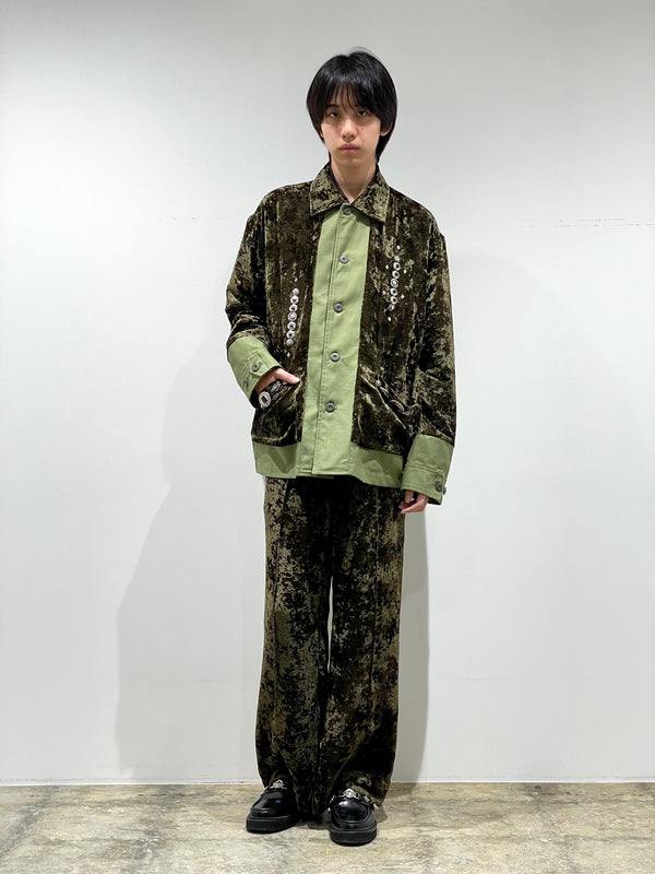 Crush velvet blouson