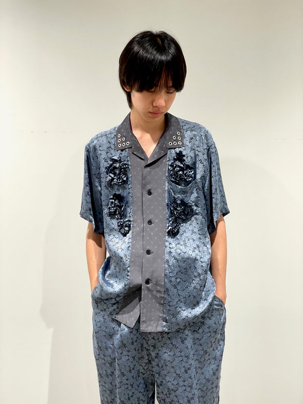 Cupra jacquard flower shirt
