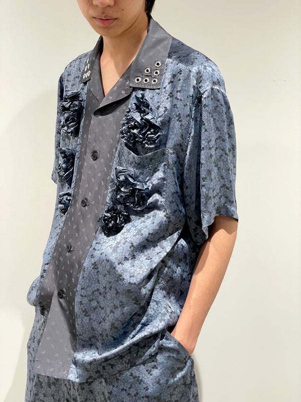 Cupra jacquard flower shirt