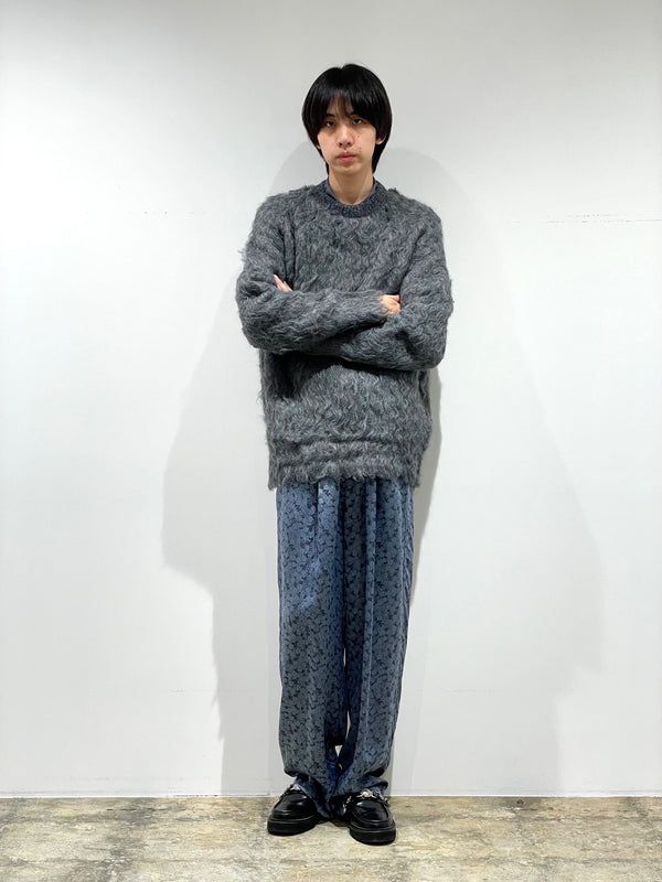 Shaggy knit pullover