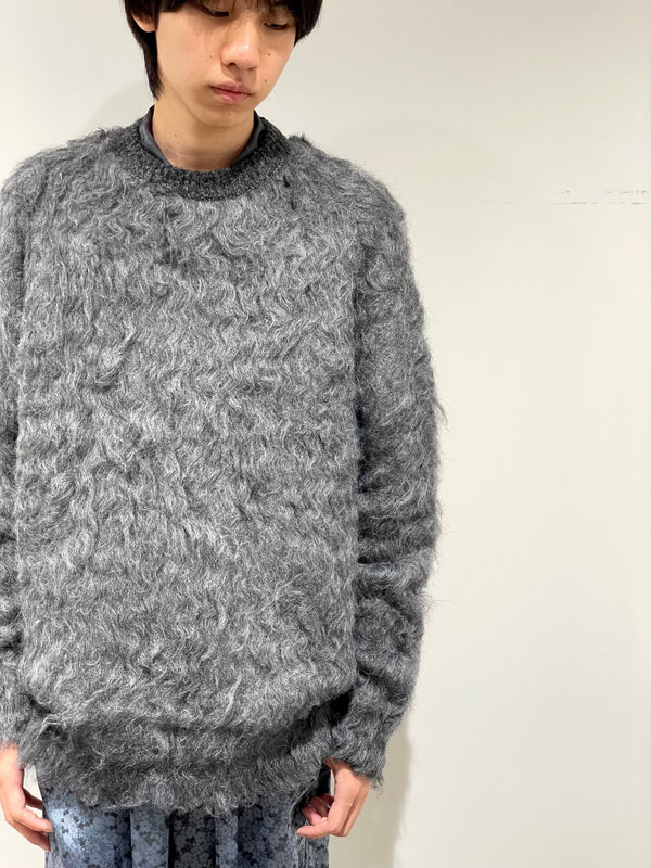Shaggy knit pullover