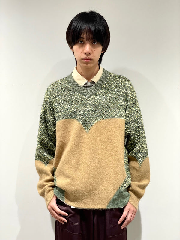 Heart knit pullover