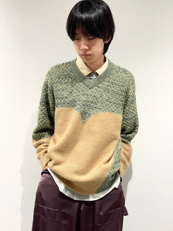 Heart knit pullover