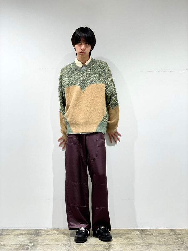 Heart knit pullover