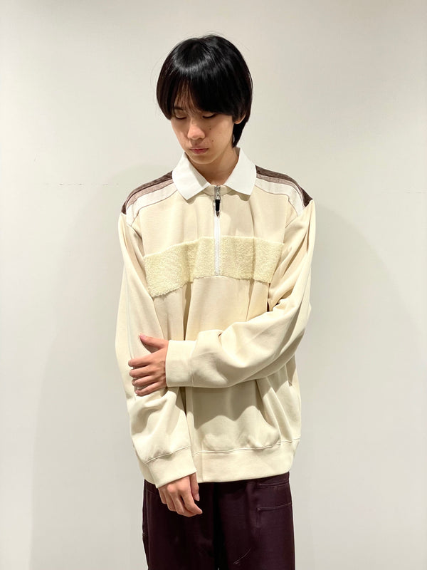 Double jersey half-zip pullover