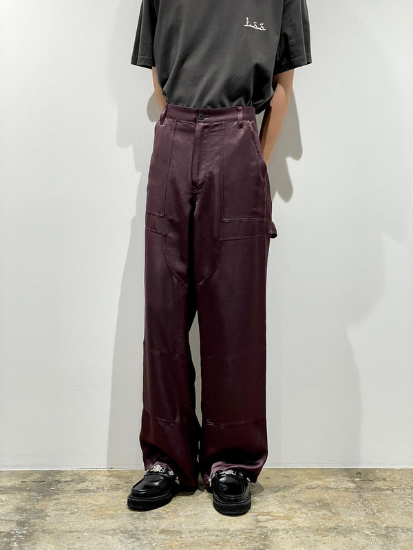 Satin painter pants