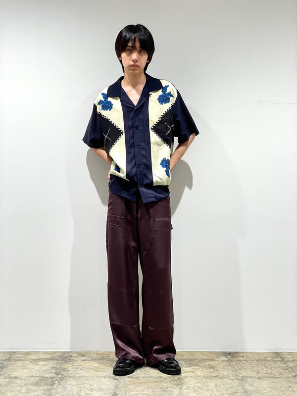 Satin painter pants