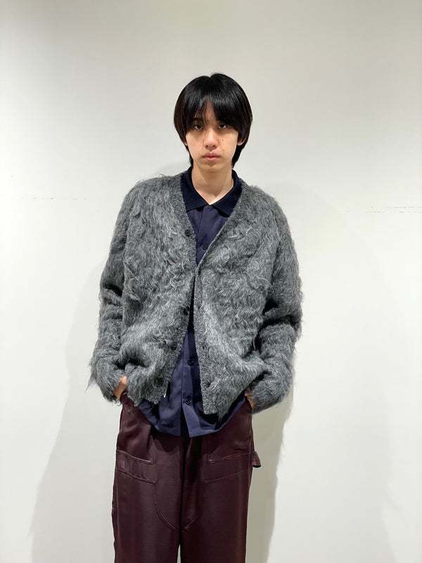 Shaggy knit cardigan