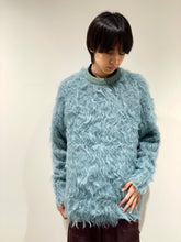 Shaggy knit pullover
