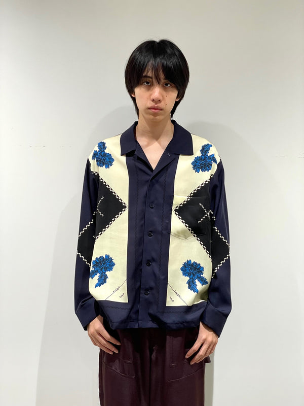 Inner print long sleeve shirt
