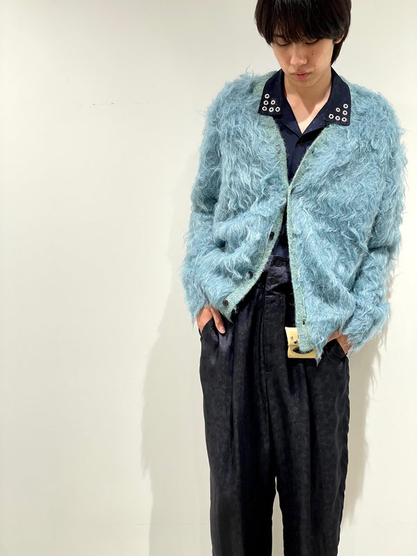 Shaggy knit cardigan
