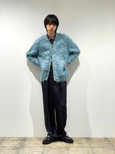 Shaggy knit cardigan