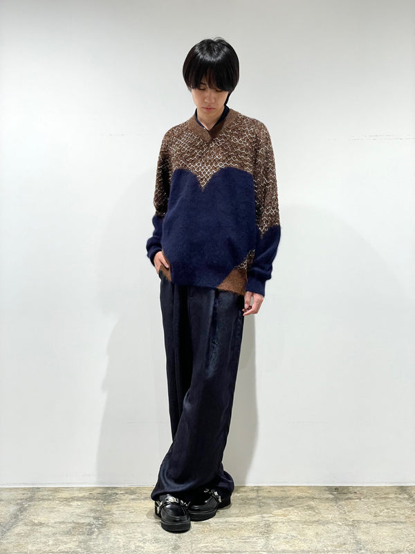 Heart knit pullover
