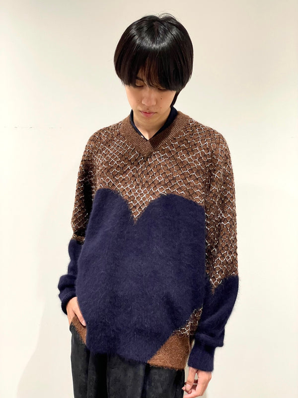 Heart knit pullover