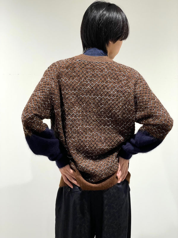 Heart knit pullover