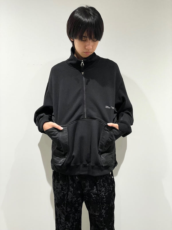 Cotton half-zip pullover