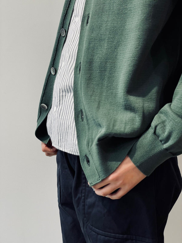 HIGH TWIST COTTON KNIT CARDIGAN