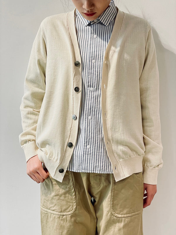 HIGH TWIST COTTON KNIT CARDIGAN