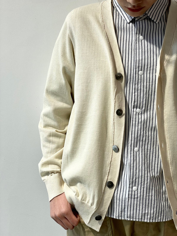 HIGH TWIST COTTON KNIT CARDIGAN