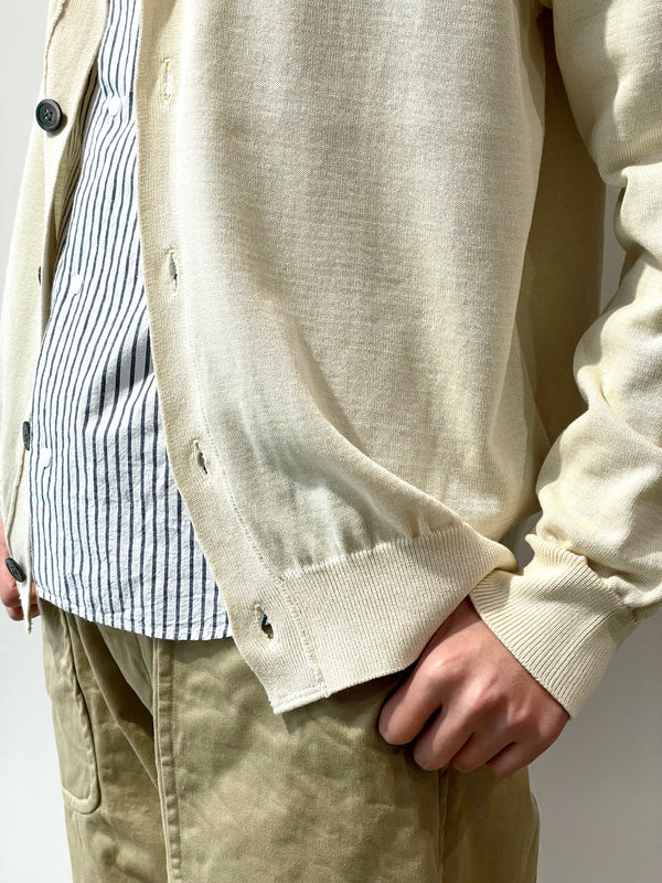 HIGH TWIST COTTON KNIT CARDIGAN