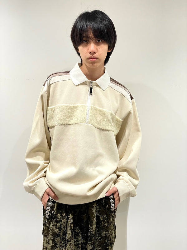 Double jersey half-zip pullover