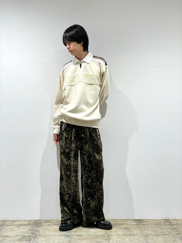 Double jersey half-zip pullover