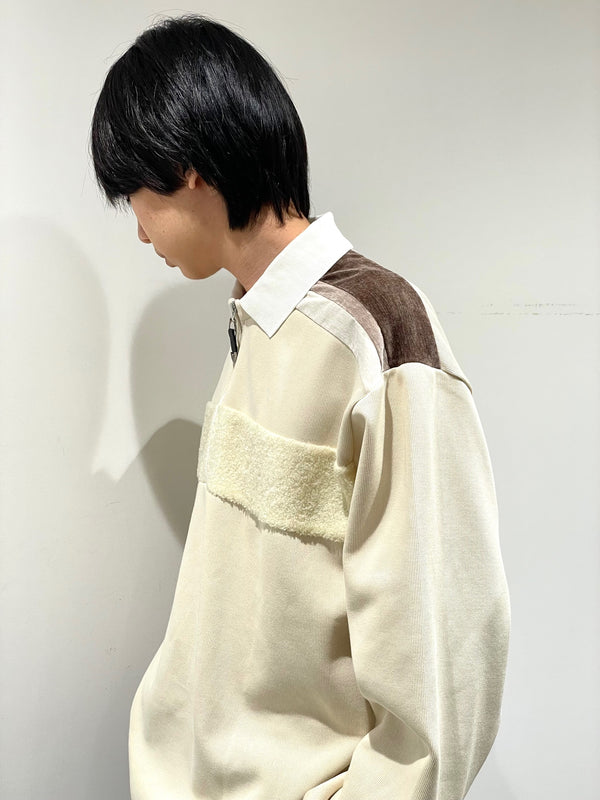 Double jersey half-zip pullover