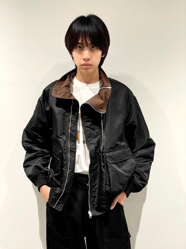 Nylon twill reversible blouson