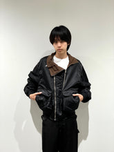Nylon twill reversible blouson