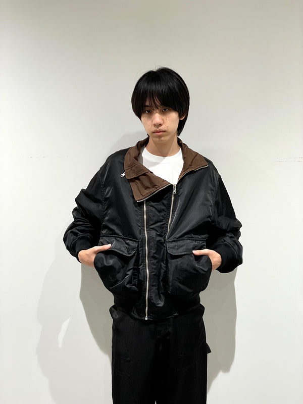 Nylon twill reversible blouson