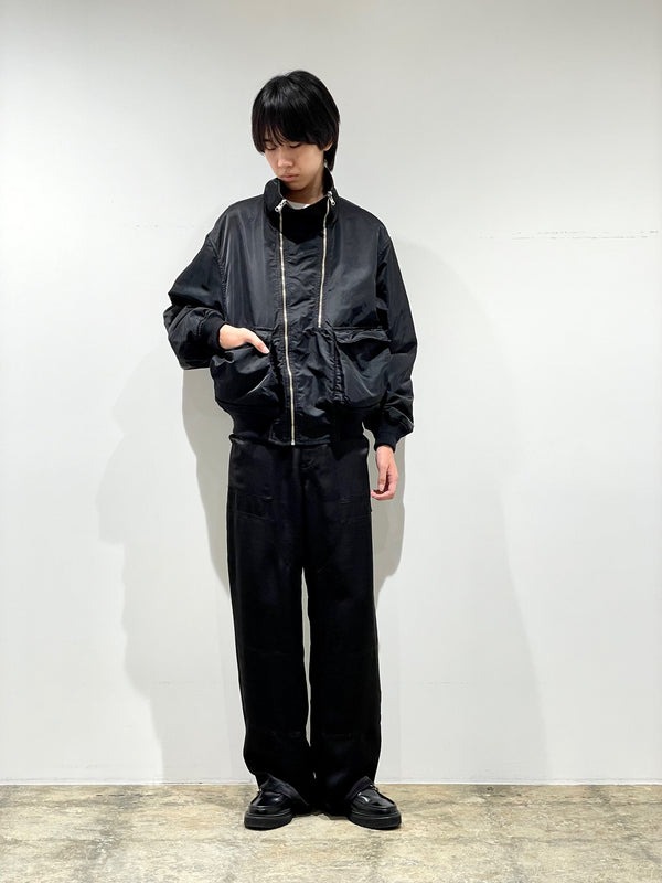Nylon twill reversible blouson